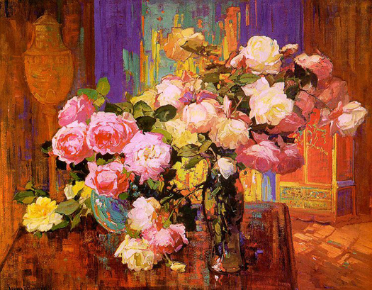 Roses by Franz Arthur Bischoff