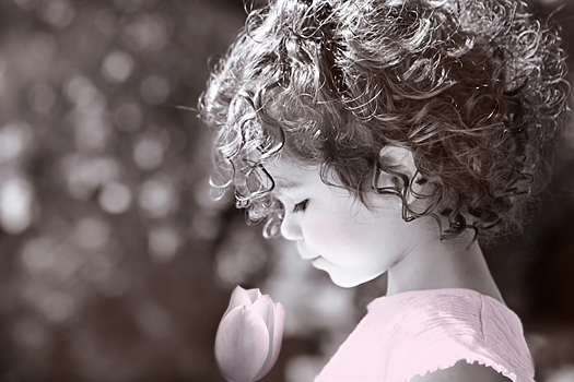 Young girl deep in thought