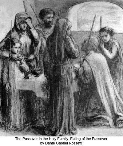 The Passover in the Holy Family: Eating of the Passover by Dante Gabriel Rossetti
