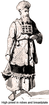 High priest in robes and breastplate