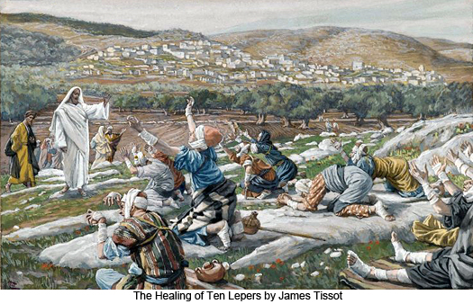 Healing of the Ten Lepers by James Tissot