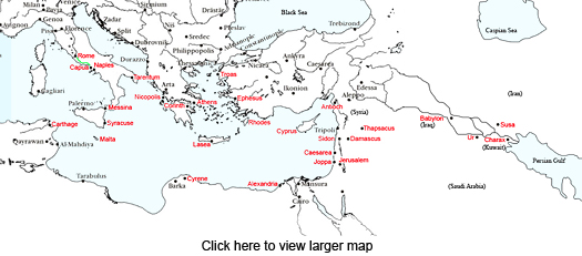 Jesus And The Indian Travelers, map