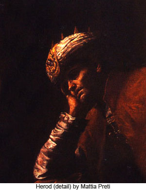 Herod (detail) by Mattia Preti
