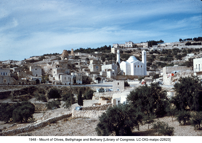 1948 - Mount of Olives, Bethphage and Bethany [Library of Congress. LC-DIG-matpc-22823]
