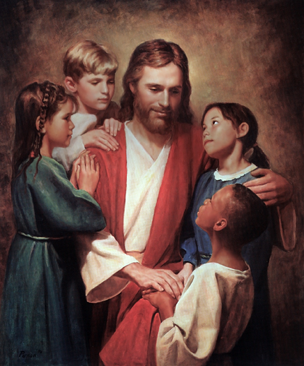 Christ and the Children by Del Parson
