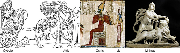Cybele Attis Osiris Isis Mithras