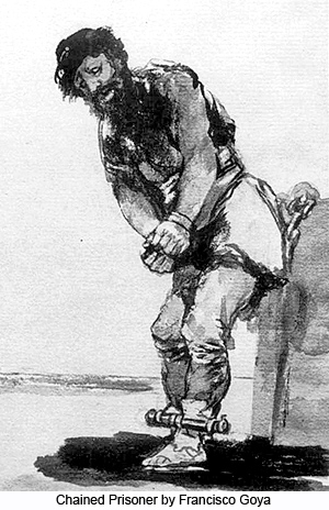 Chained Prisoner by Francisco Goya