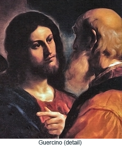 Jesus (detail) by Guercino