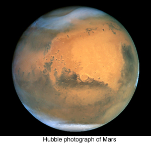 Hubble photograph of Mars