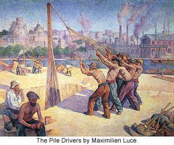 The Pile Drivers by Maximilien Luce
