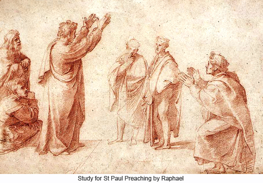 Study for St Paul Preaching in Athens by Raphael