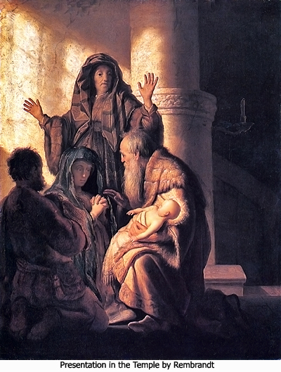 Presentation in the Temple by Rembrandt