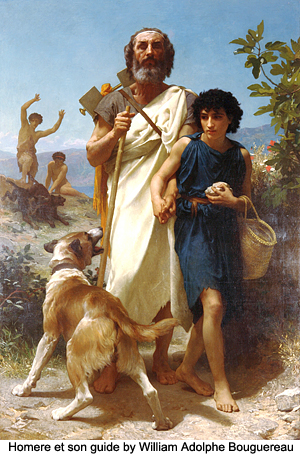 Homere et son guide by Adolphe Bouguereau