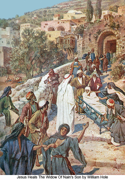 Jesus Heals The Wodow of Nains Son by William Hole