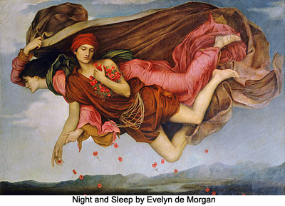 Noc i sen autorstwa Evelyn de Morgan