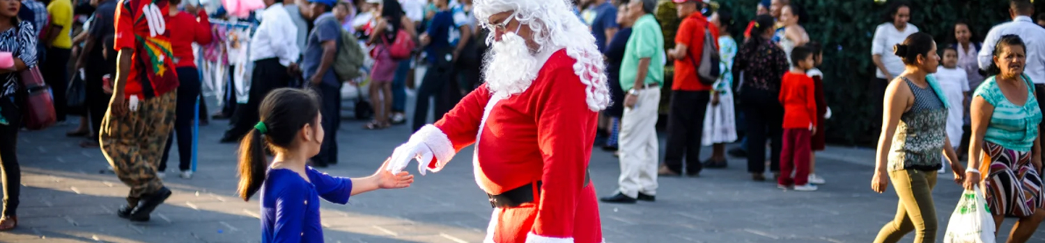 santa and girl 2022 slide