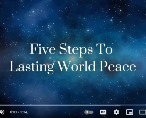 Five steps to lasting world peace