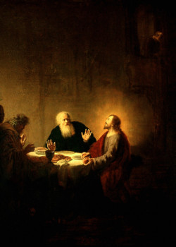 The Emmaus Pilgrims by Dirck van Santvoort The Emmaus Pilgrims by Dirck van Santvoort