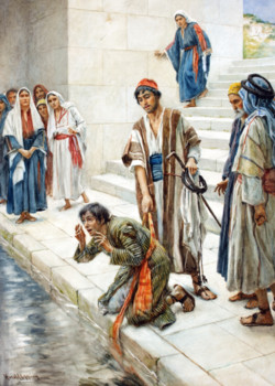 At The Pool Of Siloam by Harold Copping At The Pool Of Siloam by Harold Copping