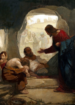 Christ amongst the lepers by Carl Bloch Christ amongst the lepers by Carl Bloch