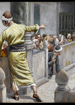 Blind Man Tells His Story to the Jews by James Tissot Blind Man Tells His Story to the Jews by James Tissot