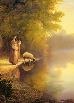 Beside Still Waters by Greg Olsen Beside Still Waters by Greg Olsen
