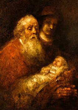 Simeon's Song to Jesus by Rembrandt Simeon's Song to Jesus by Rembrandt