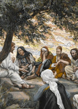 Christ's exhortation to the twelve Apostles by James Tissot Christ's exhortation to the twelve Apostles by James Tissot