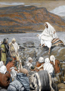 Jesus Teaches the People by the Sea by James Tissot Jesus Teaches the People by the Sea by James Tissot