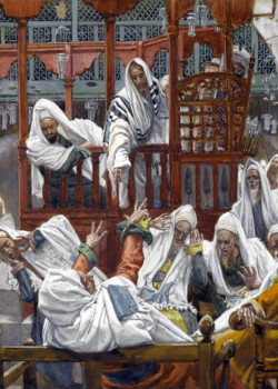 The Possessed Man in the Synagogue by James Tissot The Possessed Man in the Synagogue by James Tissot