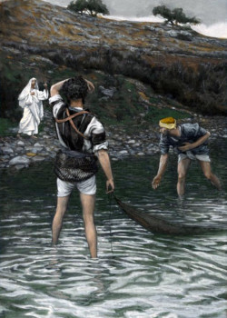 The Calling Of Saint Peter And Saint Andrew by James Tissot The Calling Of Saint Peter And Saint Andrew by James Tissot