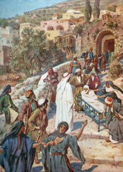 Jesus Heals The Widow Of Nain's Son by William Hole Jesus Heals The Widow Of Nain's Son by William Hole