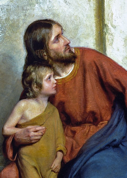 Christ With Children (Detail) by Carl Bloch Christ With Children (Detail) by Carl Bloch