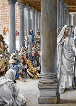 Jesus Walks in the Portico of Solomon by James Tissot Jesus Walks in the Portico of Solomon by James Tissot