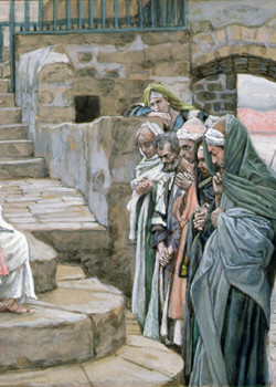 Jesus and the little child by James Tissot Jesus and the little child by James Tissot