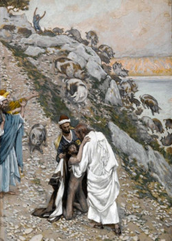 The swine driven into the sea by James Tissot The swine driven into the sea by James Tissot