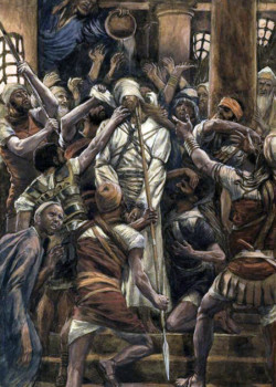 Maltreatments in the House of Caiaphas by James Tissot Maltreatments in the House of Caiaphas by James Tissot