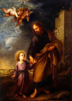 St Joseph leading the Christ child (detail) by Bartolome Esteban Murillo St Joseph leading the Christ child (detail) by Bartolome Esteban Murillo