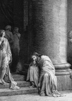 Writing in the Sand by Carl Bloch Writing in the Sand by Carl Bloch