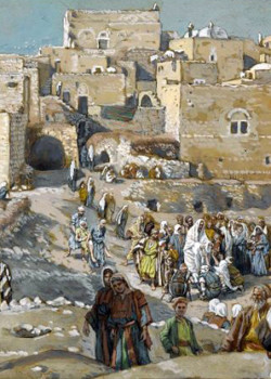 He Went Through the Villages on the Way to Jerusalem by James Tissot He Went Through the Villages on the Way to Jerusalem by James Tissot