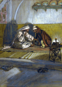 Interview between Jesus and Nicodemus by James Tissot Interview between Jesus and Nicodemus by James Tissot