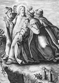 Jesus is rejected in his hometown by Marten de Vos Jesus is rejected in his hometown by Marten de Vos