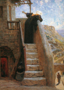 Martha received him into her house by Wassilij Dimitriewitsch Polenow Martha received him into her house by Wassilij Dimitriewitsch Polenow