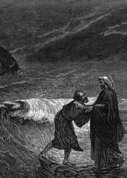 Jesus and Peter on the water by Alexandre Bida Jesus and Peter on the water by Alexandre Bida