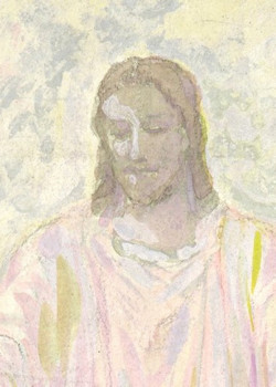 Drawing of a figure of Christ (detail) by Louis Comfort Tiffany Drawing of a figure of Christ (detail) by Louis Comfort Tiffany