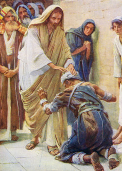 One Grateful Leper Returns by Harold Copping One Grateful Leper Returns by Harold Copping