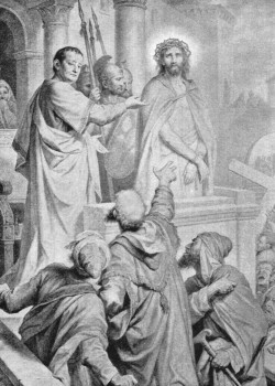Pontius Pilate and Christ before the Jews by Heinrich Hofmann Pontius Pilate and Christ before the Jews by Heinrich Hofmann