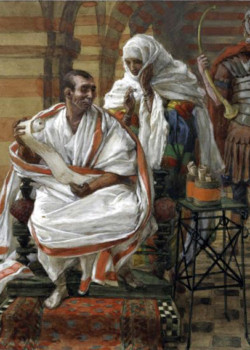 The Message of Pilate's Wife by James Tissot The Message of Pilate's Wife by James Tissot