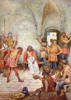 The Soldiers Mock Jesus by William Hole The Soldiers Mock Jesus by William Hole