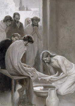 Jesus Washing the Feet of his Disciples by Albert Gustaf Aristides Edelfelt Jesus Washing the Feet of his Disciples by Albert Gustaf Aristides Edelfelt